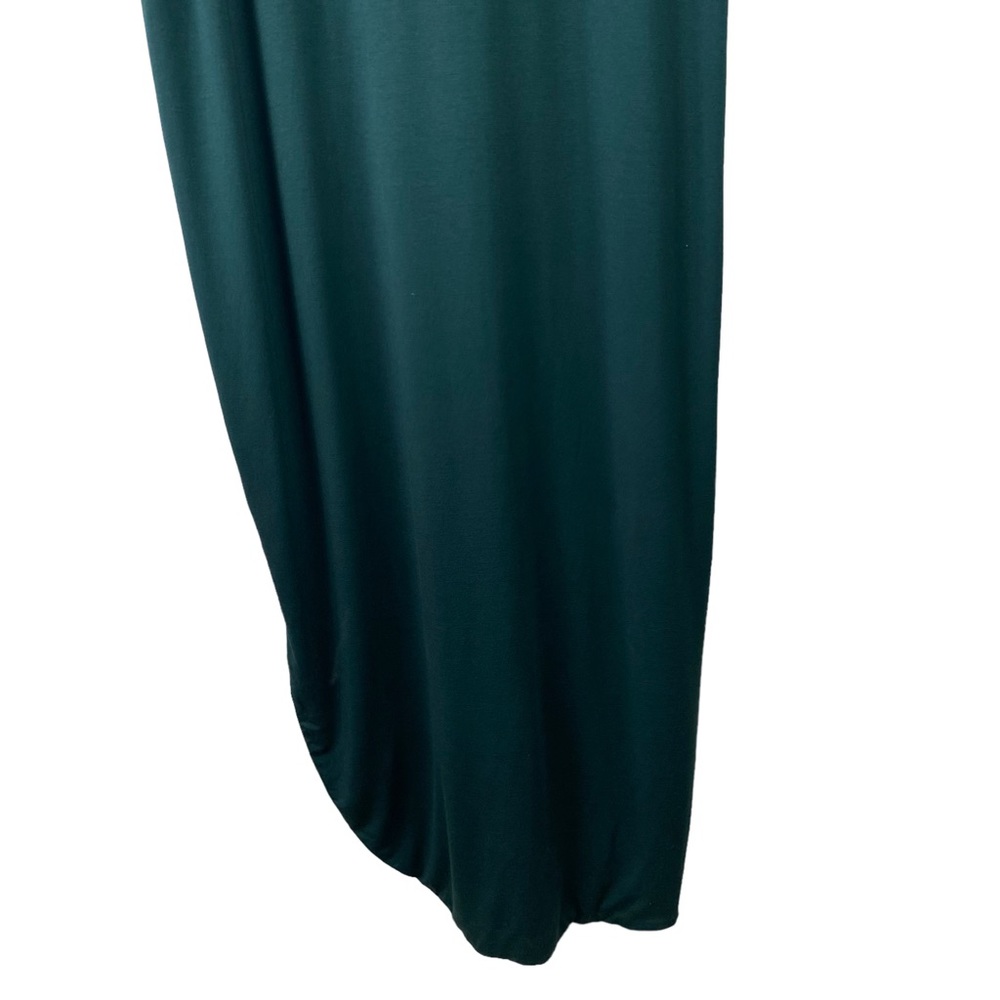 LOVERS AND FRIENDS Sz Small S Green Front Twist Detail Sundance Maxi Dress Slit - Picture 6 of 12